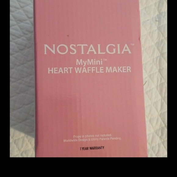 NIB Mini Heart Waffle Maker, Warranty, - Picture 7 of 11